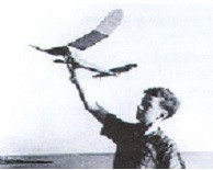 Paul MacCready with model airlplane.