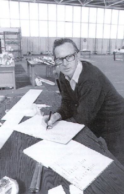 Paul MacCready at one of his desks.